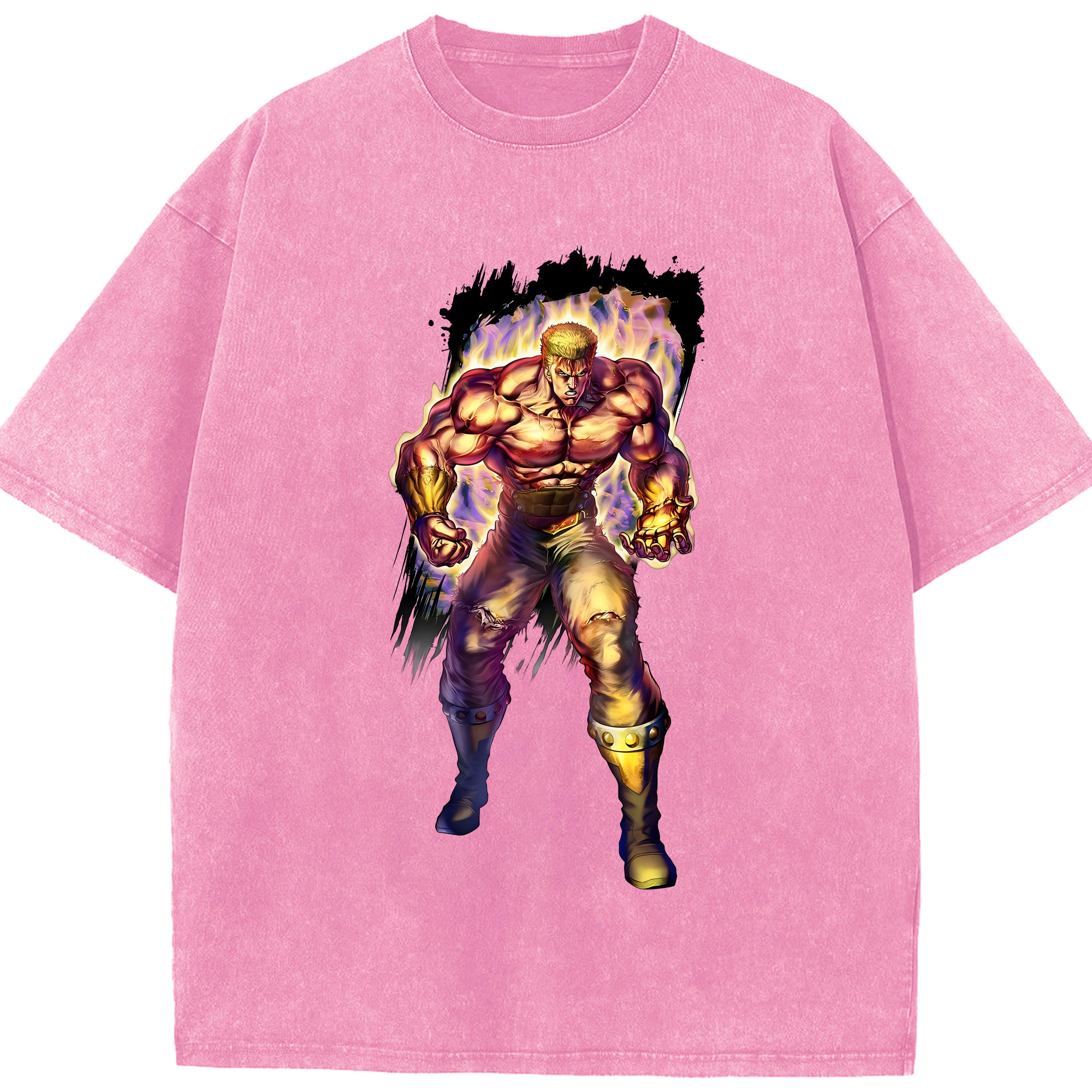 （画像用） 北斗の拳 Fist of the North Star 綿100% ヴィンテージ風 半袖Tシャツ（フロントプリント）